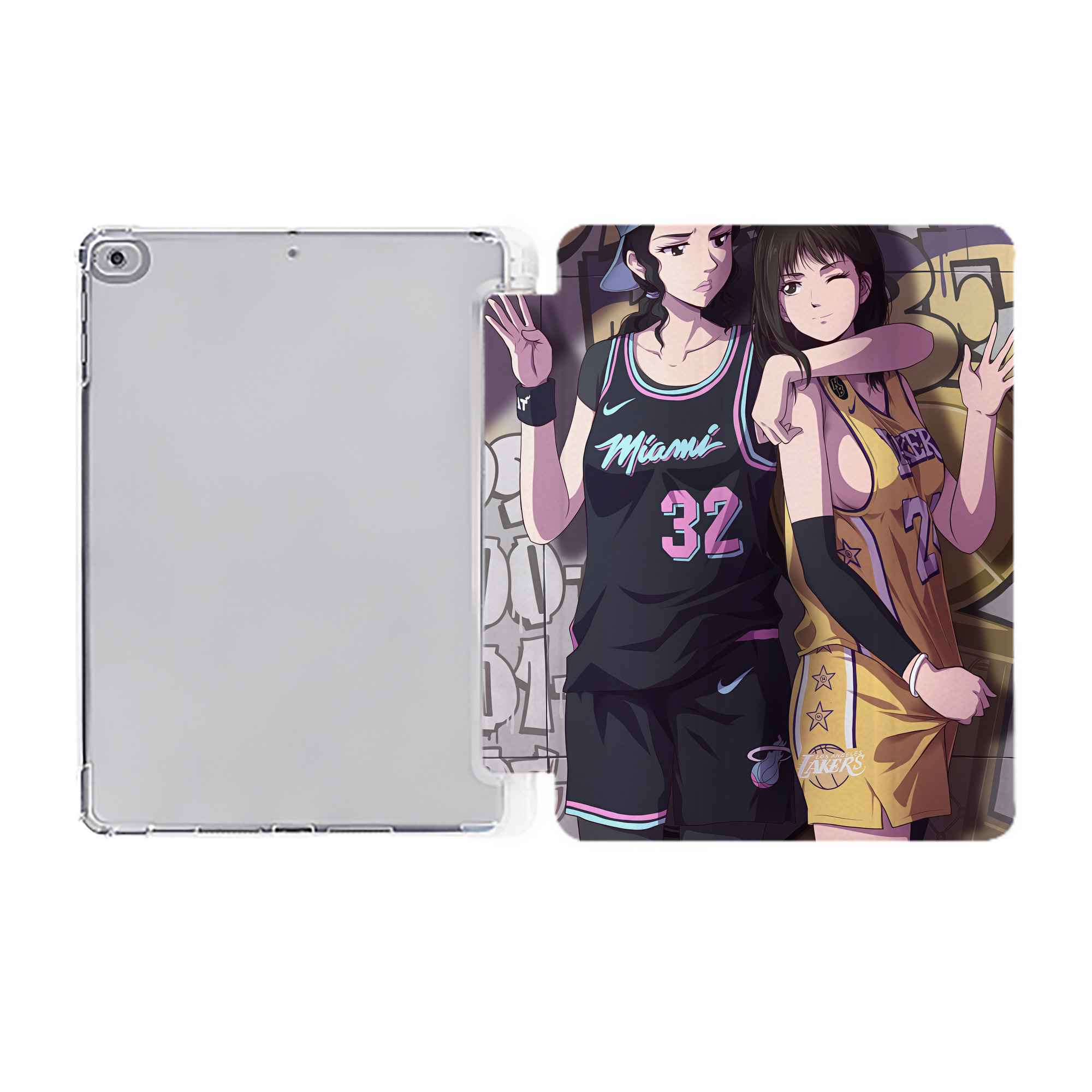 （画像用） SLAM DUNK／スラムダンク IPad ケース ペン収納付き 三つ折りスタンド PUレザー×シリコン 対応機種9.5/10.5/10.9インチ